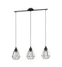 Eglo Luce Pendente Tarbes Acciaio Nero | IP20 - Adatto per 3x E27 