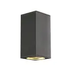 SLV Big Theo Up/Down Luce Da Parete Aluminium Antracite | IP44 - Esterni - Adatto per 2x GU10 Max. 75W - Dimmerabile