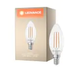 Ledvance Classic LED E14 Candela Filamento Chiara 3.8W 806lm - 827 Bianco Molto Caldo | Sostitutiva 60W