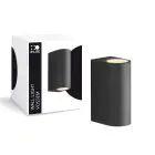 D'Lite Luce Da Parete Vossem Nero Up & Down| IP54 - Adatto Per 2x GU10