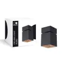 D'Lite Luce da soffitto Kubo Nero Inclinabile e Ruotabile | IP20 - Adatto per 1x GU10