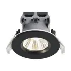 Confezione Multipack 3x Nordlux Downlight Fremont Metallo Nero 4.5W 345lm 36D - 827 Bianco Molto Caldo | 85mm - IP65 - Dimmerabile