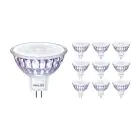 Confezione Multipack 10x Philips Master Value LED Faretti GU5.3 MR16 5.8W 450lm 36D - 927 Bianco Molto Caldo | Miglior resa cromatica - Dimmerabile - Sostitutiva 35W
