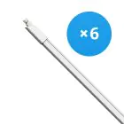 Confezione Multipack 6x Bright Choice Stagna LED 27W 2970lm - 840 Bianco Freddo | 150cm