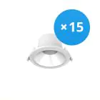Confezione Multipack 15x Noxion Downlight LED Apollo 9W 1100lm 60D - 840 Bianco Freddo | 145mm - Ritaglio 120mm - UGR 