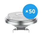 Confezione Multipack 50x Noxion Faretti Faretti LED G53 AR111 7.2W 450lm 40D - 918-927 Dim To Warm | Miglior Resa Cromatica - Dimmerabile - Sostitutiva 50W
