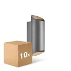 Confezione Multipack 10x Nordlux Nico Luce Da Parete Aluminium Antracite Up & Down | IP54 - Adatto per 2x GU10