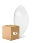 Confezione Multipack 5x Ledvance Surface Circolare 400 24W 830 1920lm Bianca IP44 | Sensor - Luce Calda - Sostitutiva 2x26W