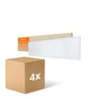 Confezione Multipack 4x Ledvance Pannello a LED Compatto Aluminium Bianca 33W 3630lm - 840 Bianco Freddo | 120x30cm - UGR < 19