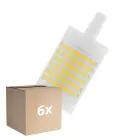 Confezione Multipack 6x Osram LED Linear R7s Parathom 78mm Chiara 12W 1521lm - 827 Bianco Molto Caldo | Dimmerabile - Sostitutiva 100W