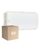 Confezione Multipack 5x Philips LED Sicurezza Ledinaire WL055V Bianca 6W 630lm - 840 Bianco Freddo | 374x150mm - IP65 - Sensore Di Movimento