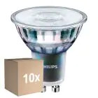 Confezione Multipack 10x Philips MASTER LED Spot ExpertColor GU10 PAR16 5.5W 400lm 25D - 940 Bianco Freddo | Miglior resa cromatica - Dimmerabile - Sostitutiva 50W