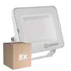 Confezione Multipack 8x Ledvance Proiettore LED Compatto Bianca 50W 5000lm 100D - 840 Bianco Freddo | IP65 - Simmetrico 
