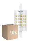 Confezione Multipack 10x Philips CorePro LED R7S Linear 78mm Chiara 7W 950lm - 830 Luce Calda -  | Sostitutiva 60W