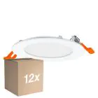 Confezione Multipack 12x Osram Downlight LED Recess Slim Bianca 8W 550lm 110D - 830 Luce Calda -  | Ritaglio 120mm