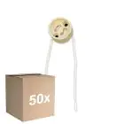 Confezione Multipack 50x Universale GU10 Attacco - Universele GU10 Fitting - Bianca 0.1m - 2 pole 0.5mm2 (Per Noxion)