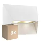Confezione Multipack 6x Nordlux Pontio 27 Luce Da Parete Aluminium Bianca | Adatto per 2x GU10