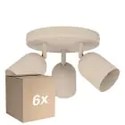 Confezione Multipack 6x Eglo Soffitto Faretti Tilston Acciaio Sabbioso | Adatto per 3x E14