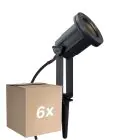 Confezione Multipack 6x Nordlux Punta Light Aluminium Nero | Adatto per GU10