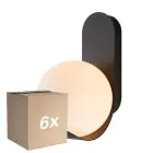 Confezione Multipack 6x Nordlux Dalius Luce Da Parete Nero | Adatto per 1x E27