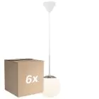 Confezione Multipack 6x Nordlux Café Luce Pendente Vetro Bianca | Adatto per E27