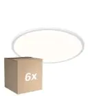 Confezione Multipack 6x Nordlux LED Luce da soffitto Oja 42 Bianca 24W 2200lm - 830-840 CCT | IP54 - Dimmerabile