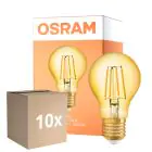 Confezione Multipack 10x Osram Vintage 1906 LED E27 Pera Filamento Oro 6.5W 725lm - 824 Bianco Molto Caldo | Sostitutiva 60W