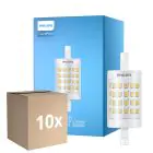 Confezione Multipack 10x Philips CorePro LED R7S Linear 78mm Chiara 7W 1000lm - 840 Bianco Freddo | Sostitutiva 60W