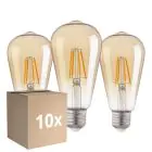 Confezione Multipack 10x Confezione Multipack 3x Eglo LED Edison E27 Filamento Ambra 4W 400lm - 822 Bianco Molto Caldo | Sostitutiva 40W