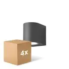 Confezione Multipack 4x D'Lite Luce Da Parete Vossem Nero | IP54 - Adatto Per 1x GU10
