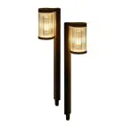 Pacco doppio 2x Interlight Punta Luce Solar Giardino Lanterna Nero 1W 40lm - 830 Luce Calda -  | incl. Batteria