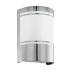 Eglo Luce Da Parete Cerno 2 Acciaio Inossidabile | IP44 - Adatto per 1x E27 - Sensore Di Luce