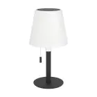 Eglo Lampada Da Tavolo Montapalma Solar Acciaio Nero 2W 190lm - 830 Luce Calda -  | IP54 - Dimmerabile - USB-C