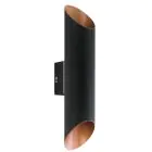 Eglo Luce Da Parete Agolada Esterni Acciaio Zincato Nero Rame Up & Down 7.4W 660lm - 830 Luce Calda - 