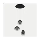 Eglo Luce Pendente Aguilares Acciaio Nero | IP20 - Adatto per 3x E27 