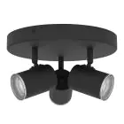 Eglo Soffitto Faretti Consuma 1 Acciaio Nero | Adatto per 3x GU10