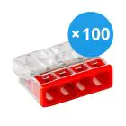 Confezione Multipack 100x Wago 2273-204  Connettore | 4 Filo Connessione